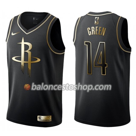 Camiseta Hombre NBA Houston Rockets Gerald Green 14 Nike Negro Golden Edition Swingman